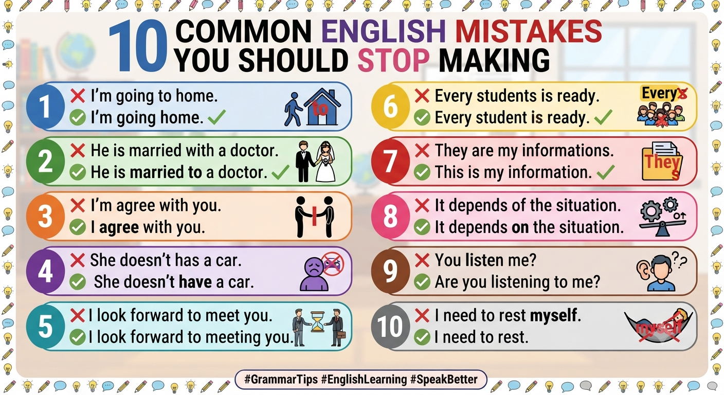10 Common English Mistakes You Should Stop Making