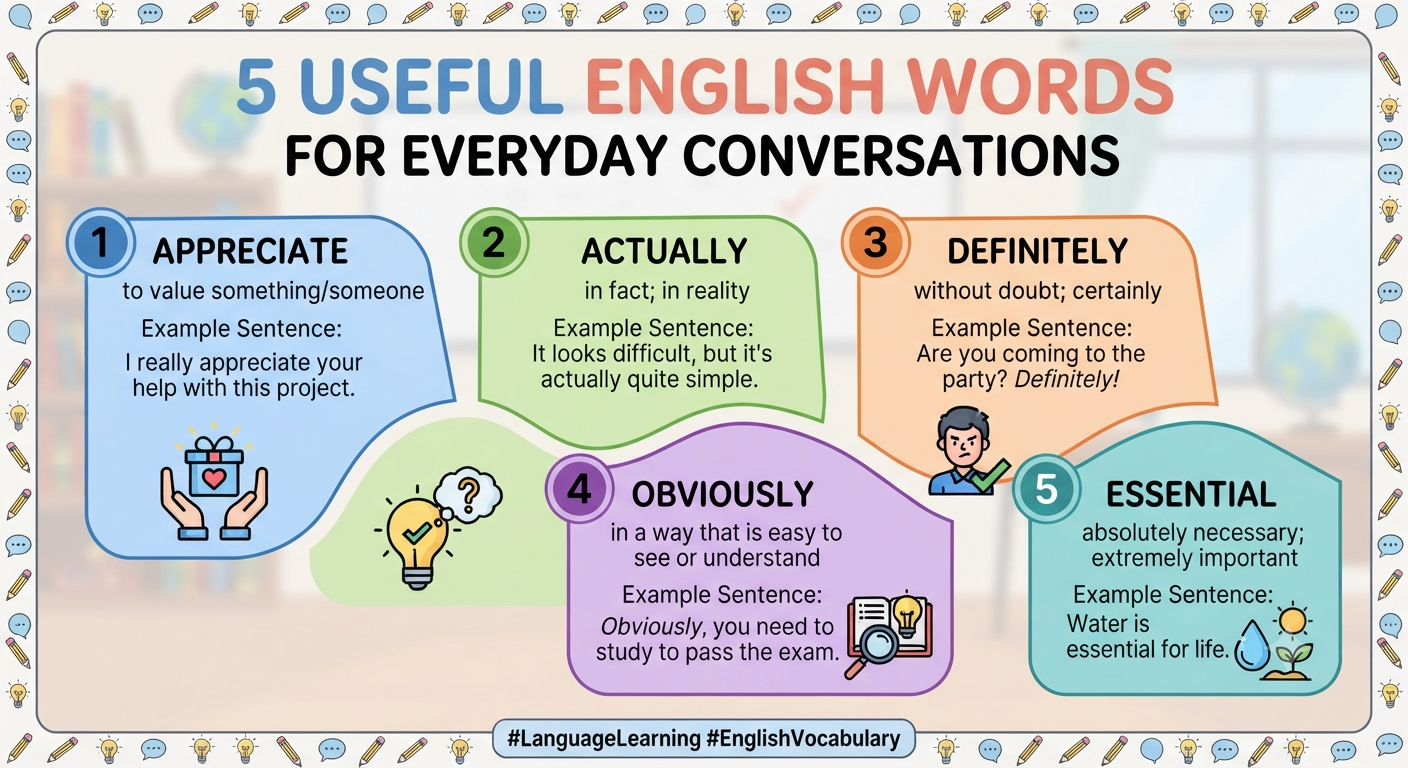 5 Useful English Words for Everyday Conversations
